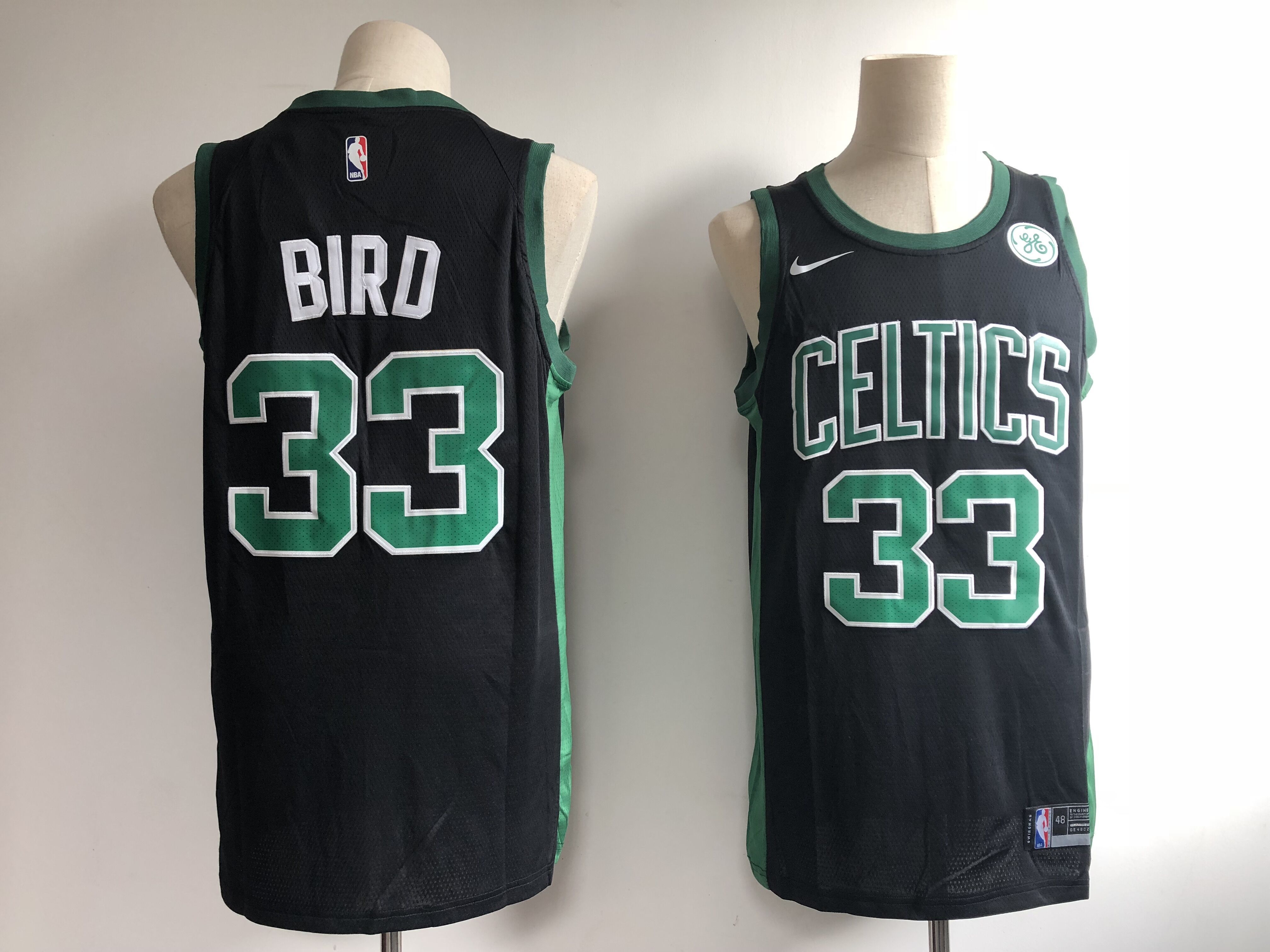 Men Boston Celtics 33 Bird Black Game Nike NBA Jerseys